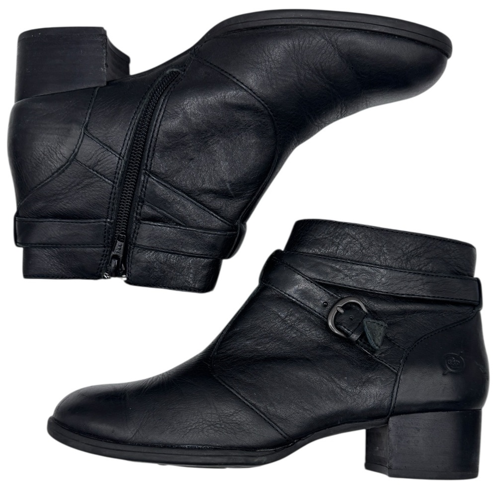 Born Black Leather Ankle Booties - Picture 2 of 9
